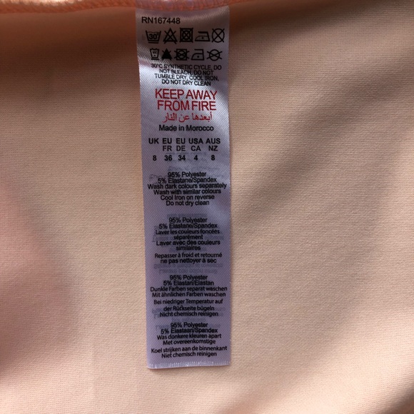 NWT PrettyLittleThing Nude Wrap Front Kimono Sleeve Midi Dress - Picture 9 of 9